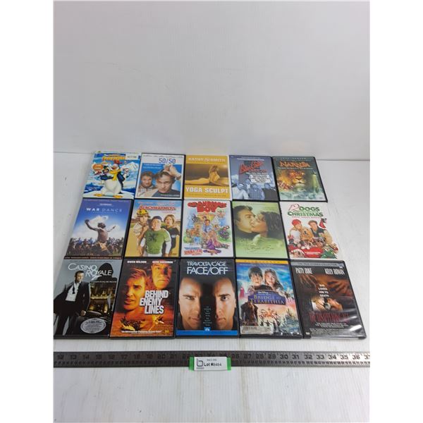 (15) DVD Movies - Face Off, Behind Enemy Lines, Narnia