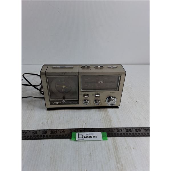 Yorx Alarm Clock/Radio - Powers On