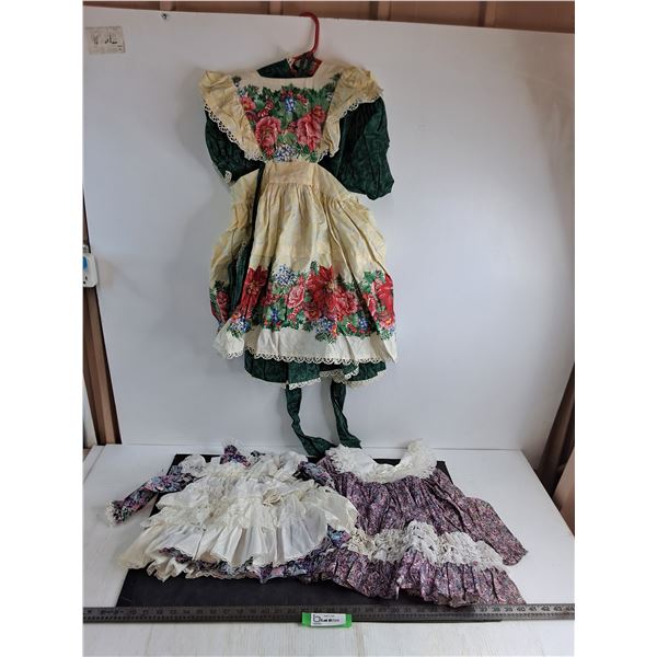 (3) Girl's Dresses - Sizes 1.5 to 6 Approx