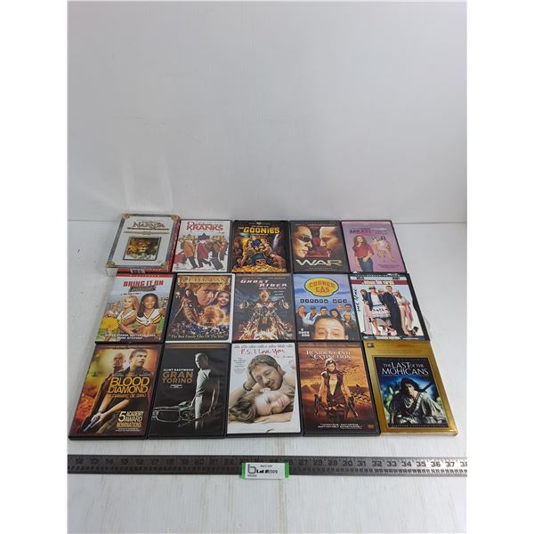(15) DVD Movies - Narnia Box Set, P.S. I Love You, The Last of the Mohicans