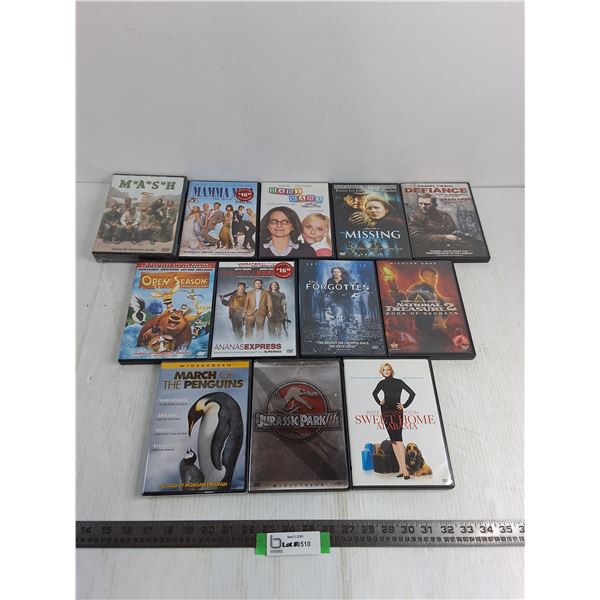 (12) DVD Movies - Mash Box Set, Pineapple Express, Mamma Mia
