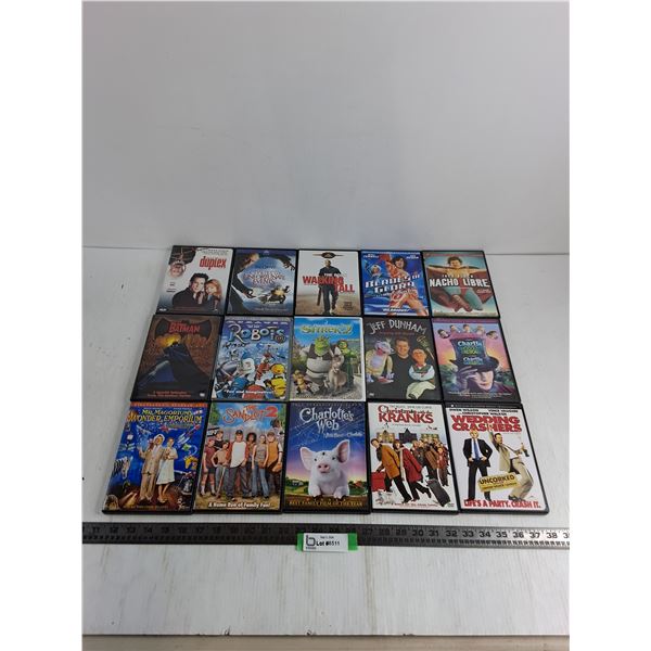 (15) DVD Movies - Nacho Libre, Wedding Crashers, Blades of Glory