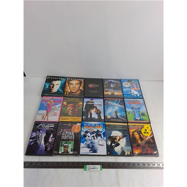 (15) DVD Movies - Zorro, The Secret, AVP