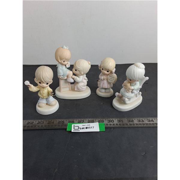 (4) Precious Moments Porcelain Ornaments