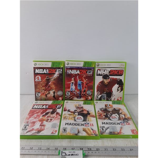 Xbox 360 Games - NHL, NBA, NFL