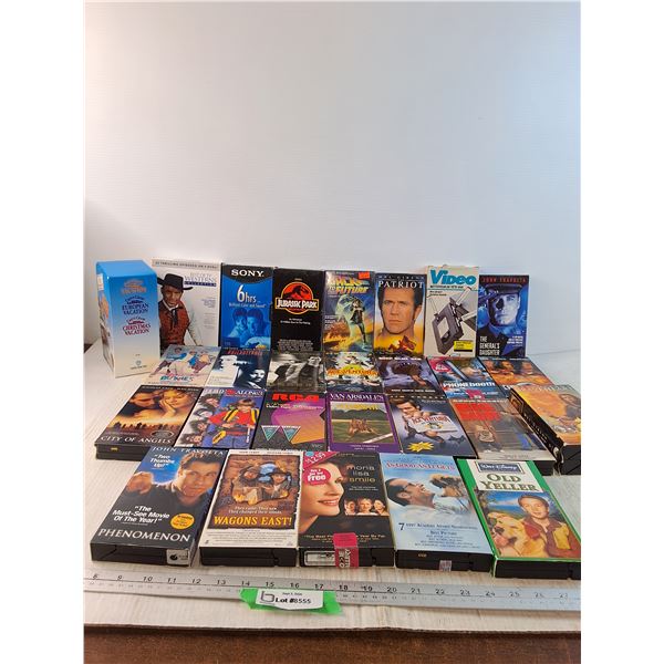 Assorted VHS Tapes - Jurassic Park, Back to the Future, Big Daddy, Etc