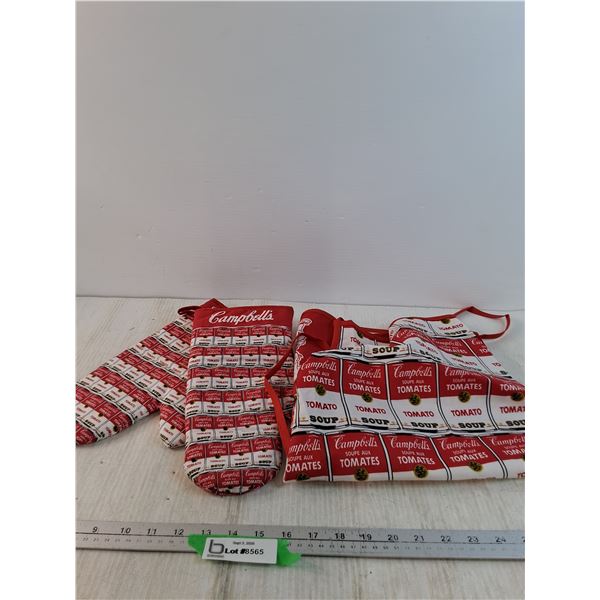 Campbell's Oven Mitts and Apron