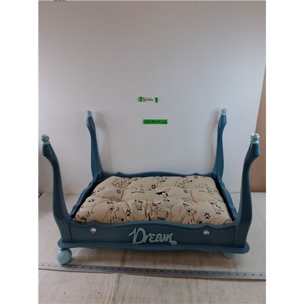 Blue Dog Bed Small Repurposed End Table As-Is No Shipping