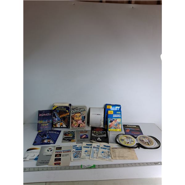 Vintage Video Game Cartridges Cases And Pamphlets, Xbox Video Games Discs