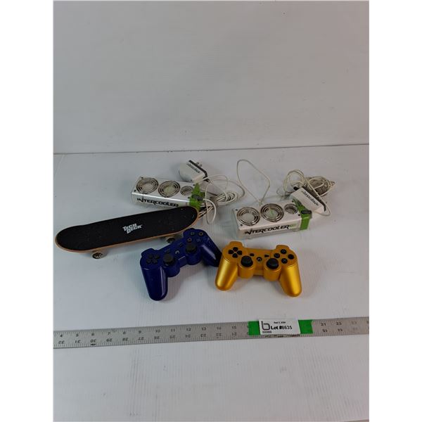(2) Game Controllers, (2) Intercooler Power On, Skateboard Model 10.5"