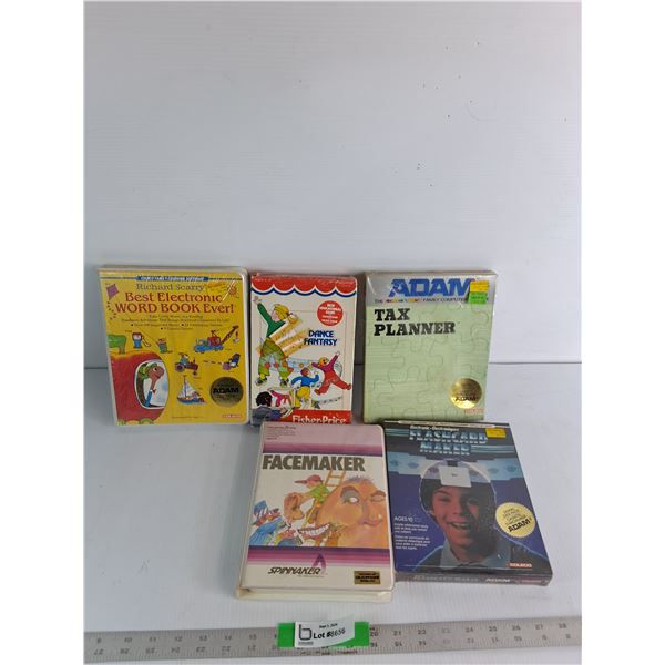 Game Cartridges- Facemaker, Dance Fantasy, Tax Planner, Flashcard Maker