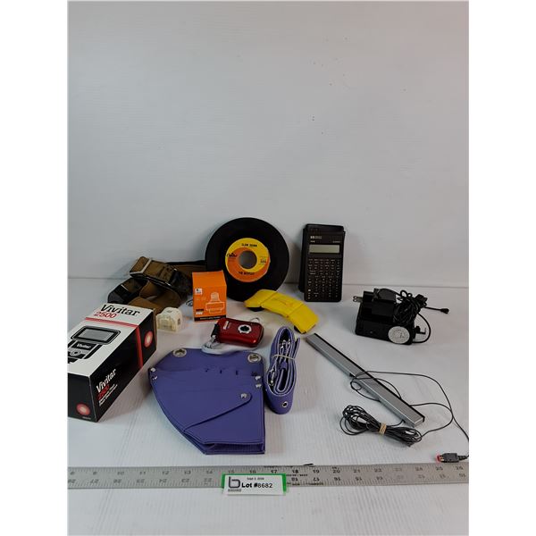 Vintage Electronic Camera, Electronic Flash, Digital Camera, Wii Sensor Bar, Misc - As Is