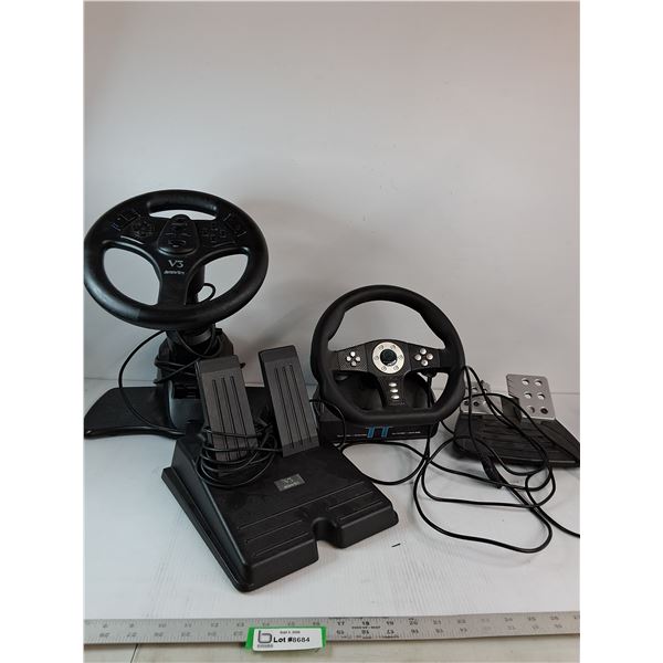 V3 Interact Racing Controllers, Pelican Racing Controllers - Wheels and Pedals - As Is