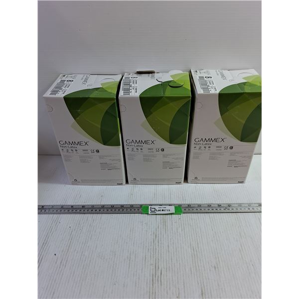 (3) Gammex Neoprene Non-Latex Surgical Gloves 50 Pack