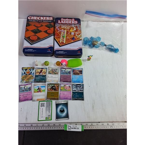 Pokemon Cards, Lego Figure, Checkers, Misc