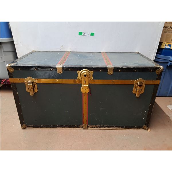 *Vintage Steamer Trunk 36" x 17.75" x 18.5"- Can't Ship