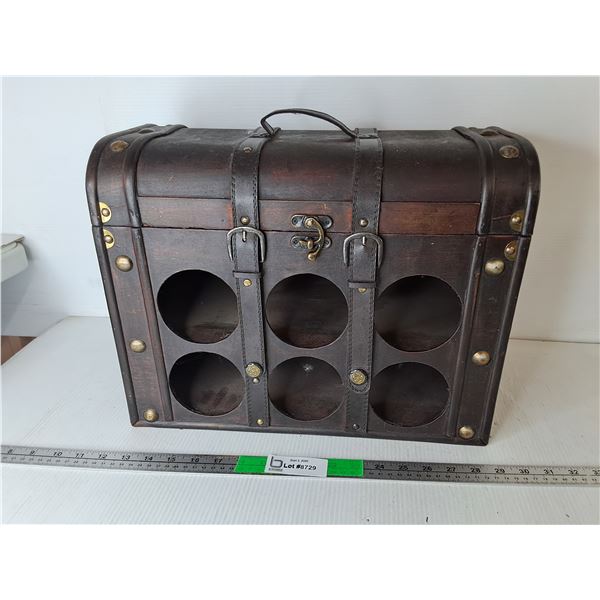 Wooden Wine Chest 16.5" x 9" x 13"- Can't Ship
