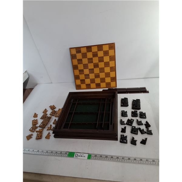 Wooden Elephant Chess Set