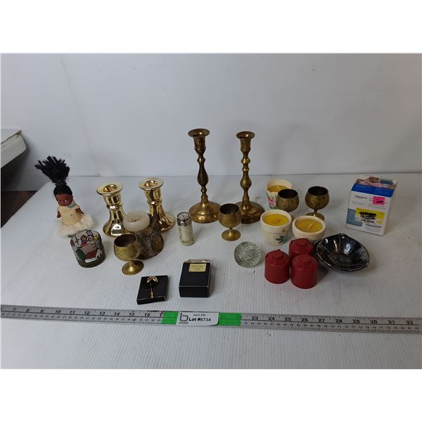Candle Holders, Phantom of the Opera Pin, (2) LifeStraw Carbon Filters, Misc.