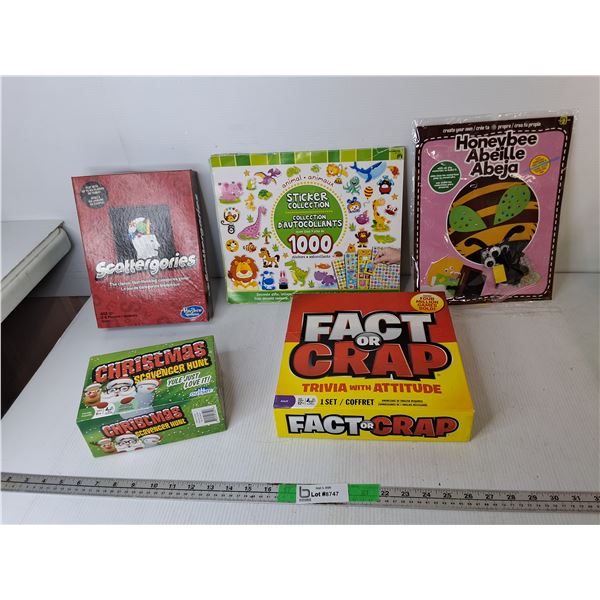 Scattegories, Fact or Crap, Christmas Scavenger Hunt Games