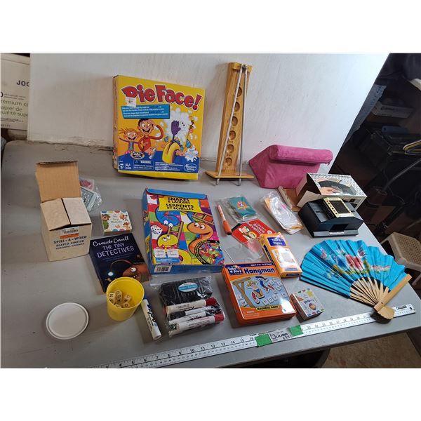 Automatic Card Shuffler, Handheld Fan, Shoot the Moon Game, Misc.