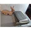 Image 1 : Deer Lawn Ornament 18" Long, Fur Style Rug 67" x 46", Can't Ship