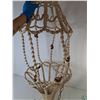 Image 6 : Macrame Ceiling Lamp/Plant Holder- As Is, Can't Ship