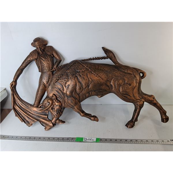 Plastic Bull Fighter Wall Decor 34" x 20.5"- Can't Ship