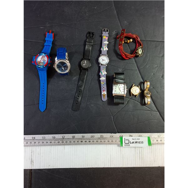 (7) Watches - Viser, Sketchers, Cardinal, Super Mario