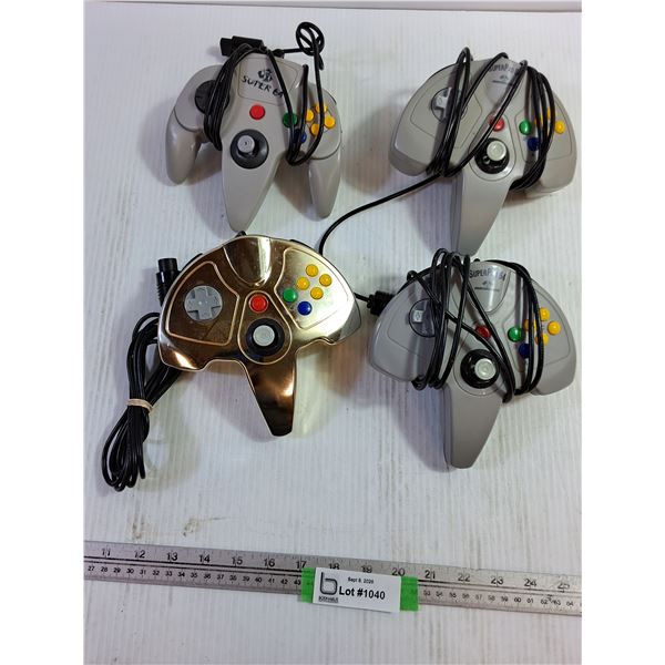 (4) Nintendo 64 Controllers - Super 64 & Superpad 64