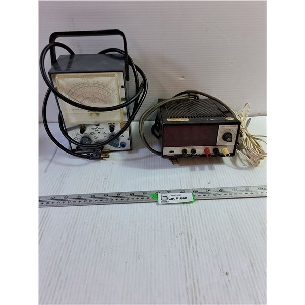 Vintage Multimeter & Voltometer - Tested & Powers On