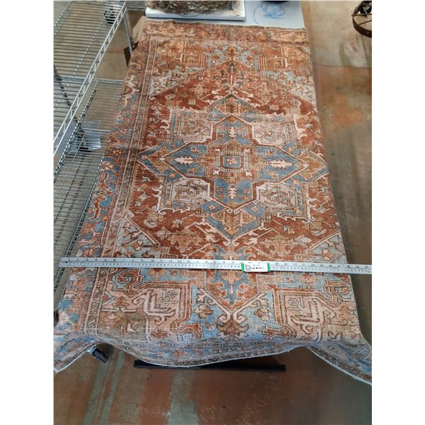 Rust/Blue Area Rug (65x42"), Pickup Only