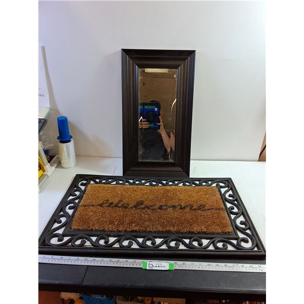 Welcome Mat (29x18") & Mirror (23x13") - Cannot Ship