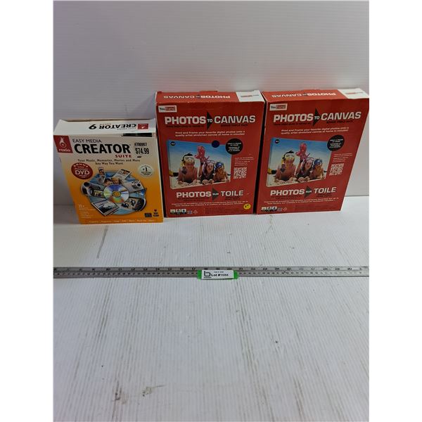 (2) YouFrame Digital Photo Canvas & Roxio Creator DVD Media