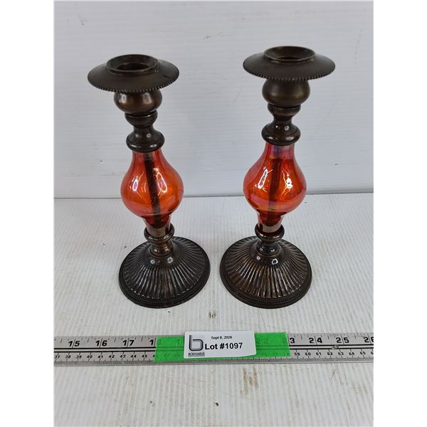 (2) Vintage Candle Stick Holders