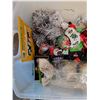 Image 5 : *Large Plastic Tote & Assorted Christmas Decor/Ornaments - PICKUP ONLY