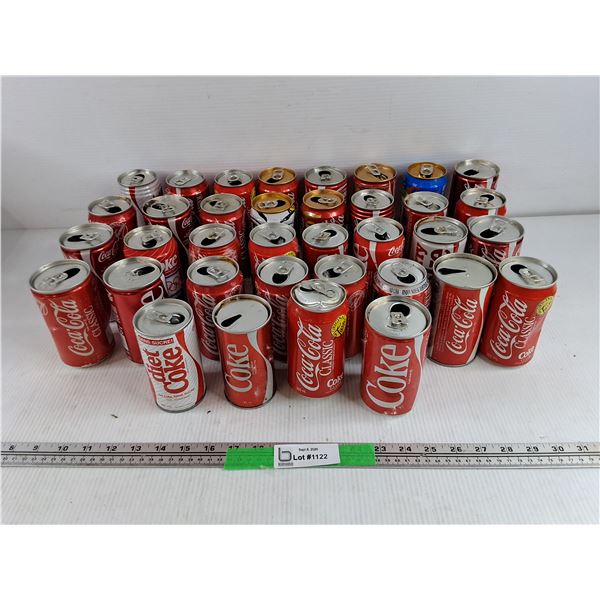 Assorted Vintage Coca Cola Cans
