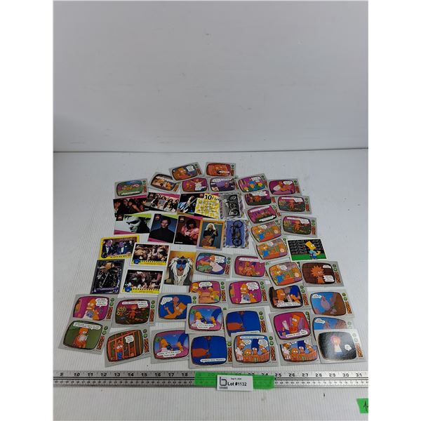 Super Stars & Simpsons Trading Cards - CANNOT AUTHENTICATE