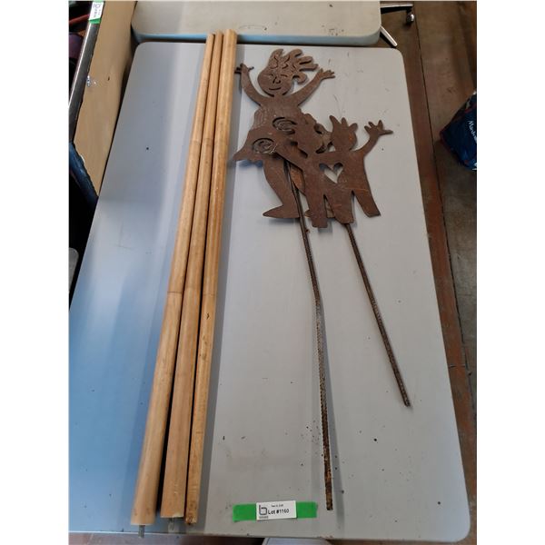 Garden Decor & Wooden Legs 50", PICKUP ONLY