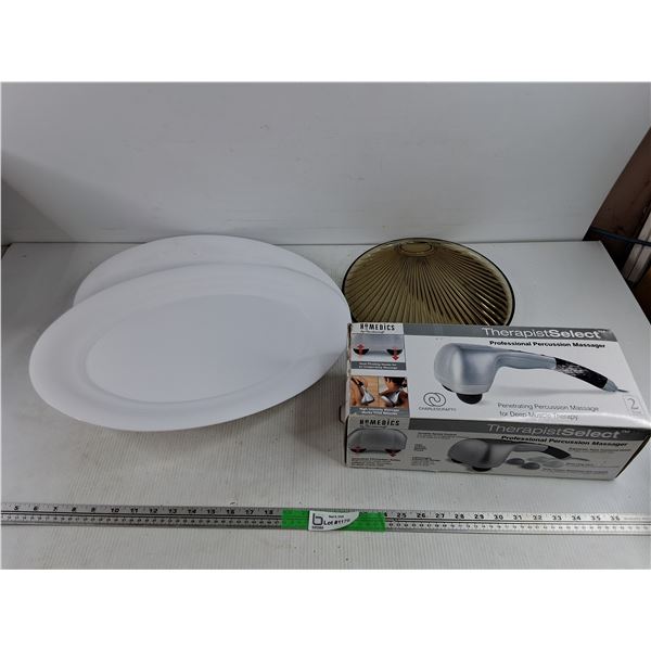 Plastic & Glass Serving Platters & Homedics Professional Percussion Massager