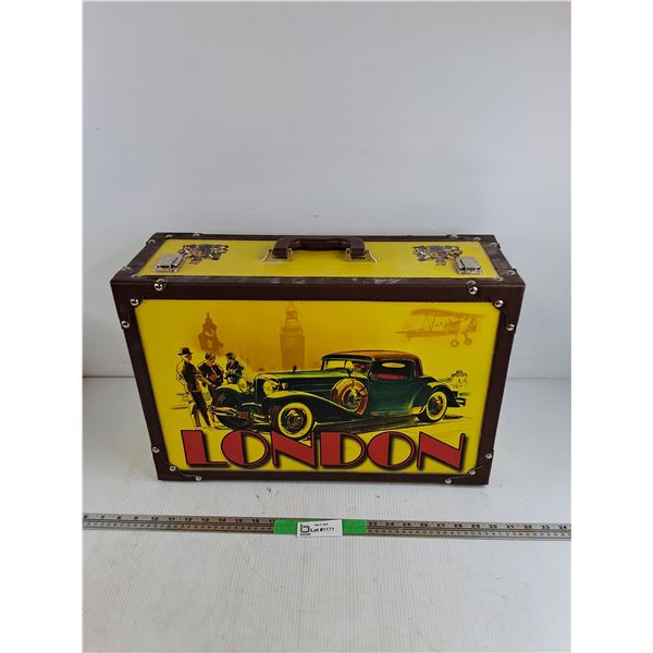 Vintage Style London Suitcase 21" x 7" x 14"
