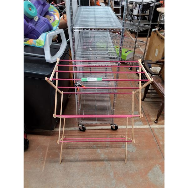 Folding Clothes Rack 42" x 29" x 14", Pickup Only