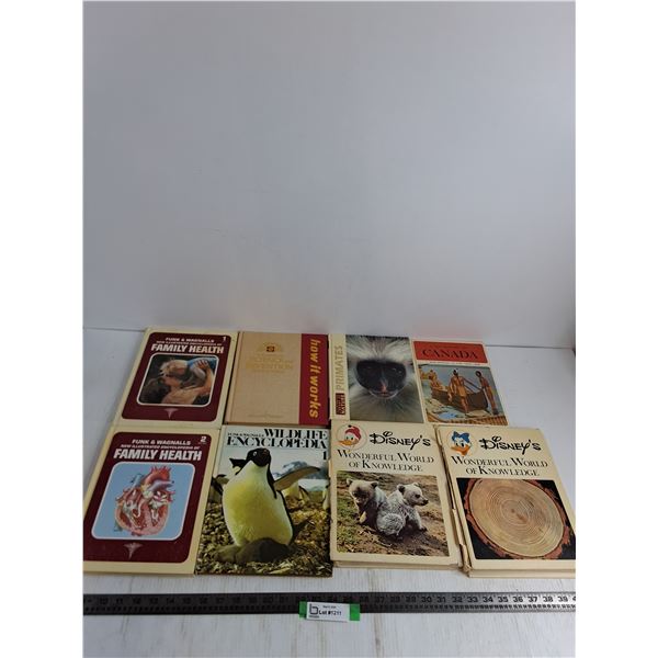 (8) Vintage Knowledge Books - Health, Animals, Invention, Canada History