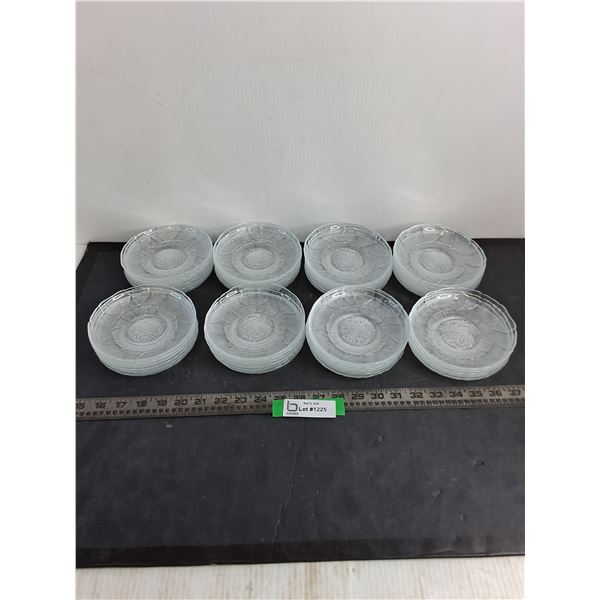 Glass Set of 47 Dessert Plates