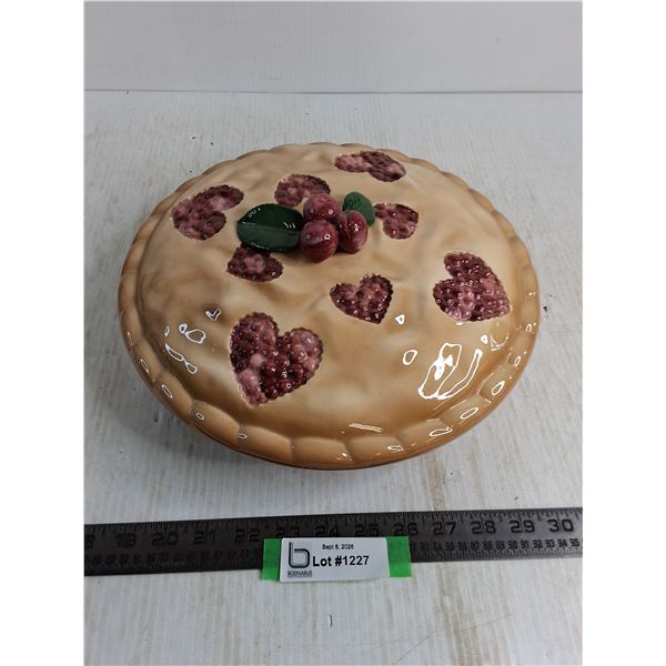 12" Ceramic Cherry Pie Plate