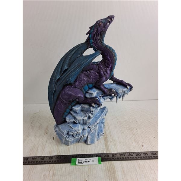 Ceramic Ornamental 17" Dragon on Rock