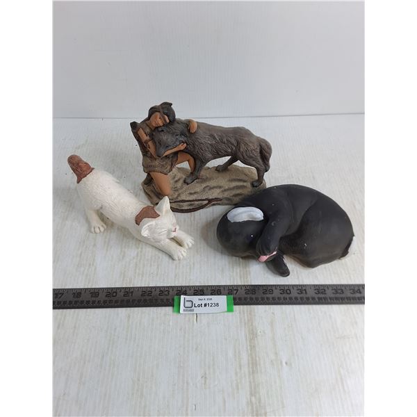 (3) Ceramic Animal Ornaments