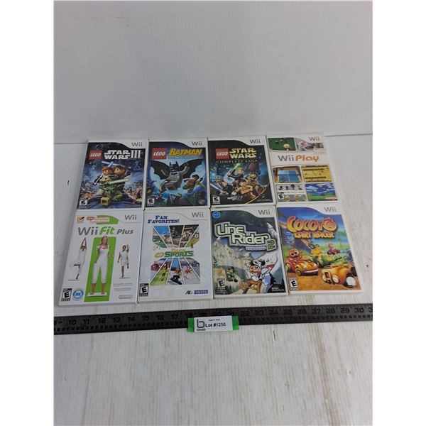 (8) Wii Video Games - Lego Star Wars, Deca Sports, Cocoto Kart Racer