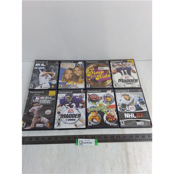 (8) PS2 Video Games - Muppets Party Cruise, Sweet 16, Pimp My Ride