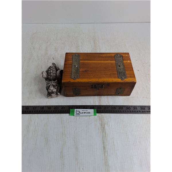 Wooden Treasure Chest, Fantasy Ornament